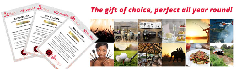 A GiftDays gift voucher is the gift of choice, perfect all year round.